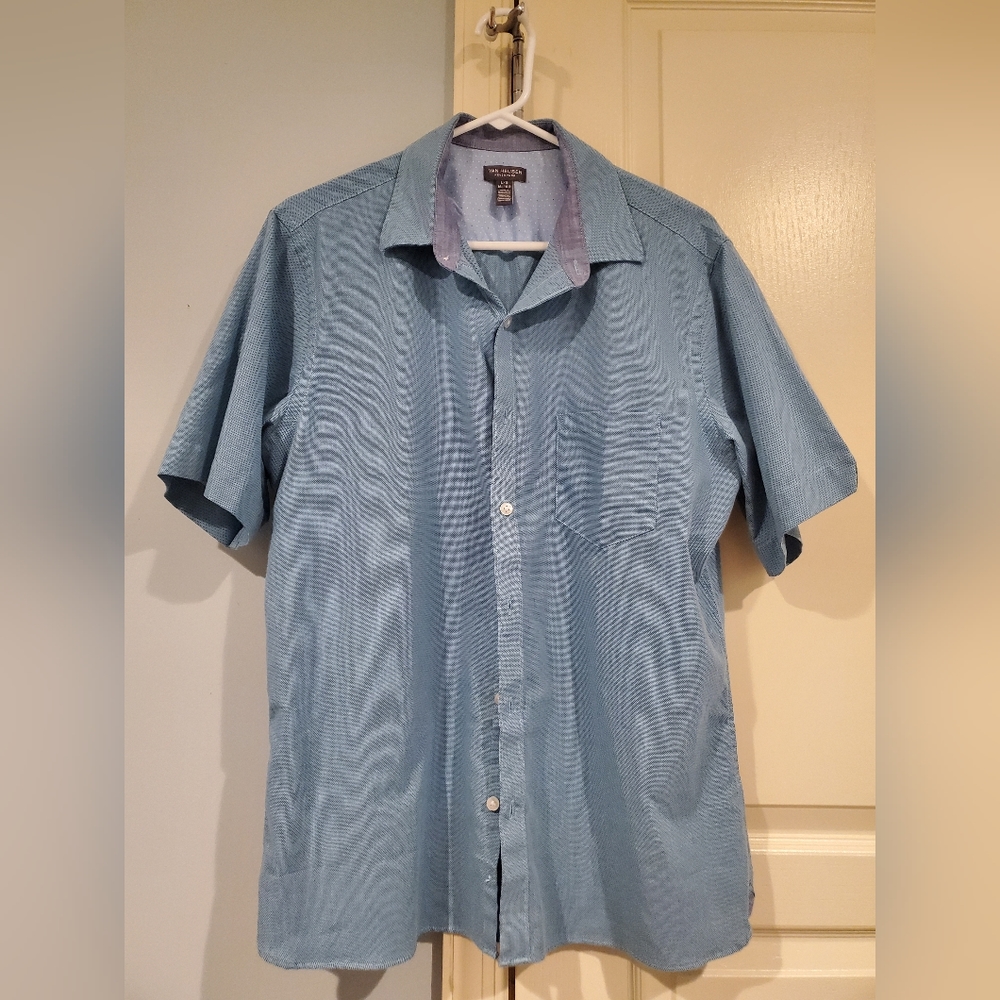 Men's Short-sleeve Button Up Polo